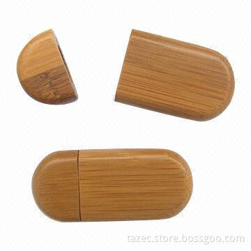 Wooden or Bamboo USB Flash Drive with 6Mbps Reading Speed and 20 to 90% Operating Humidity